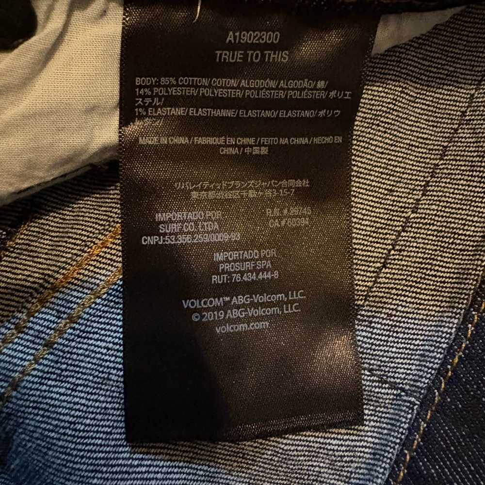 Volcom Solver Men's Straight Fit Jeans - Deep Indigo size 28 x 32 - Picture 8 of 12